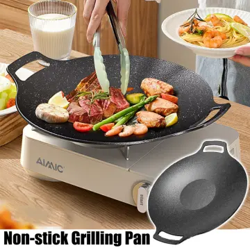 29cm Non-stick Griddle Cast Iron Frying Pan Flat Pancake Griddle