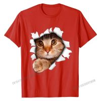 Sweet Kitten Cat Torn 3D Funny Cat Lover T-Shirt Summer T Shirts Tops Tees For Men Fashion Cotton Casual T Shirt