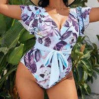 2022 Summer Bikini Set Sexy Womens Swimsuit Brazilian Biquini Bathing Plus Size One-piece Swimwear Print Beachwear Suit Mujer