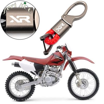 พวงกุญแจรถจักรยานยนต์กุญแจเชือกถักสำหรับ HONDA XR 200/230/250/400/600/650 /R/l XR250 XR150L แต่งด้วยโลโก้กุญแจ