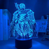 Anime Led Light Berserk Guts Figure for Bedroom Decorative Night Light Birthday Gift Kids Room 3d Table Lamp Manga Berserk