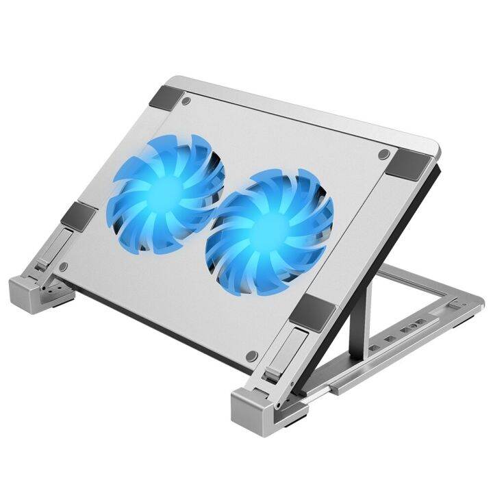 Laptop Stand Cooler Tablet Cooling Fan Holder Folding Bracket Silent