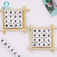 Kovict 10MM 12MM 10Pcs Silicone Letter Beads Square Alphabet Spacer Bead DIY Name Bracelet Pacifier Chain For Jewelry Making Beads