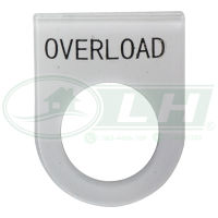 Nameplate เนมเพลท 22 มิล OVERLOAD