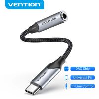 Vention USB Type C to 3.5mm Headphones Jack Adapter USB C to Aux earphone 3.5 Audio Cable DAC Chip for iPad Pro Samsung Note10 Adapters