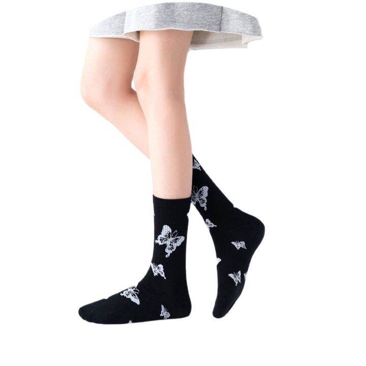 2021-trend-butterfly-socks-white-women-streetwear-harajuku-women-crew-cotton-socks-size-36-42-japanese-hip-hop-skateboard-socks