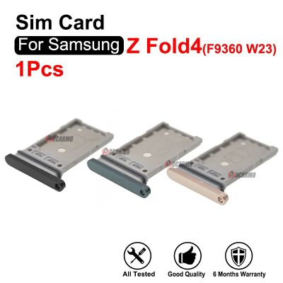1ชิ้นซิมถาดใส่ซิมกระเป๋าเก็บบัตรอะไหล่สำหรับซ่อมแซม Galaxy Z Fold 4 Fold4 F9360 W23