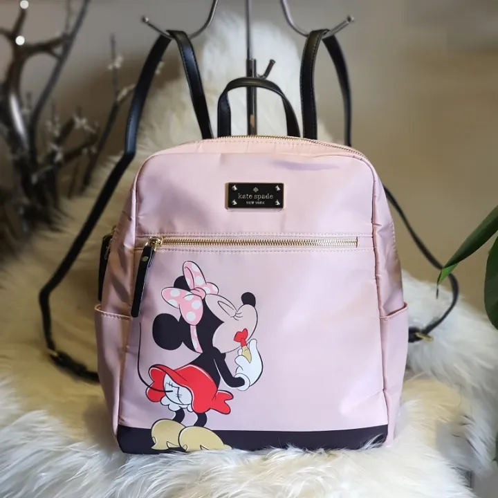 Original Kate Spade Blake Avenue Minnie Print Backpack - Light Pink |  Lazada PH