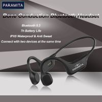 PARAMITA Real Bone Conduction Headphones Bluetooth Wireless Earphones Waterproof Sports Headset with Mic for Workouts Running Over The Ear Headphones