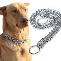 Slip P Chain Dog Choke Collar for Small Medium Large Dogs Heavy Duty Titan Training Collars 2 Row Chrome Adjustable Pet Collar Leashes