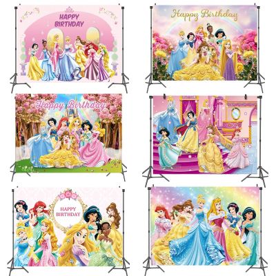 【CC】 Six Photo Backdrop Birthday Decoration Supplies Vinyl Snow Cinderella Background Baby Shower