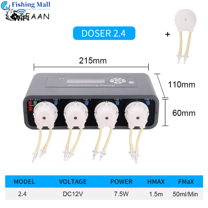 ลดราคาครั้งใหญ่-คุณภาพสูง-ปั๊มน้ำตู้ปลาปั๊มไตเตรทอัตโนมัติเชิงปริมาณสามารถตั้งโปรแกรมได้สำหรับถังปะการังทะเลหัวฉีด4แชนเนลพร้อมท่อยาว8อัน
