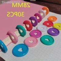 ❏○﹉ 30PCS28MM color binding buckle plastic binding CD mushroom hole notebook binding buckle loose-leaf binding accessories