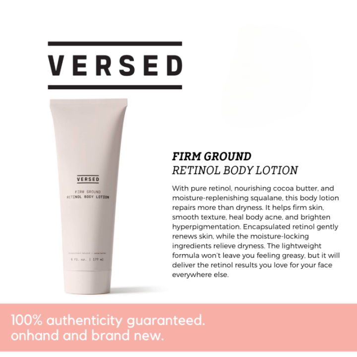 [AUTHENTIC] Versed Firm Ground Retinol Body Lotion 177ml Lazada PH