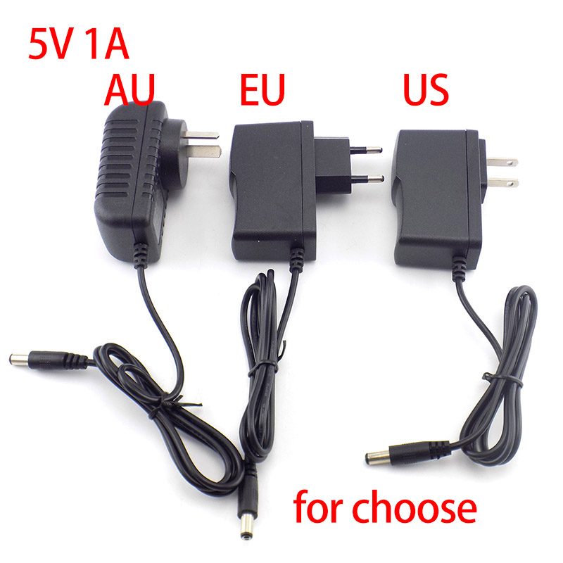 5V 1A 1000ma AC/DC Power Adapter Supply Charger Converter US EU Plug for CCTV 