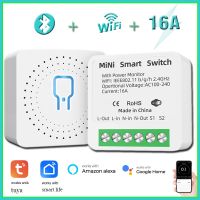 16A WiFi Bluetooth Dual-Mode Smart on-off Device Concealed Wireless Smart Switch Support Single and Dual Control For tuya