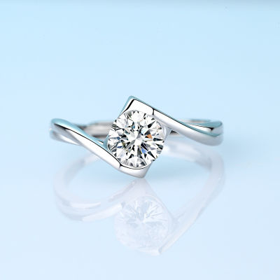 [COD] แหวนรูปหัวใจผู้หญิงรักแขนบิดแหวนเพชรเทียมแหวนหมั้นชุบทองคำขาวเปิดปรับได้ Christmas Gift