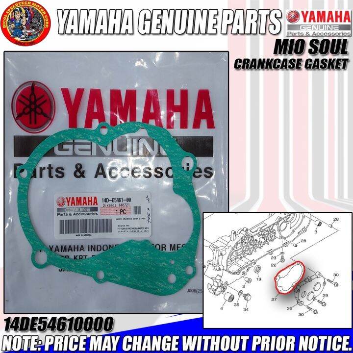 MIO SOUL CRANKCASE GASKET (YGP) (GENUINE 14DE546100) Lazada PH