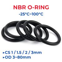 【hot】►ﺴ﹍  NBR Nitrile O-Ring 3-80mm Thickness 1/1.5/2/3mm O-Rings Gasket   Corrosion Resistant