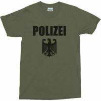 Polizei โลโก้นกอินทรีเยอรมันสีต่างๆผ้าฝ้ายยอดนิยมลื่น Gildan แขนสั้น