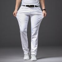 【YD】 2022 New Mens Stretch Jeans  Classic Soft Trousers Male Brand Business Pants