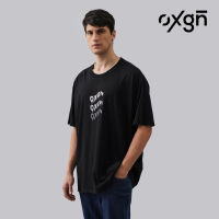 OXGN Logo Regular Easy Fit Graphic T-Shirt With Special Print for Men (Black)frd