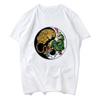 HOT ITEM!!Family Tee Couple Tee Summer new trend all-match Harajuku Vintage Fun dragon men T-shirt fashion vegan Tai Chi gothic mens short sleeve personality tops white