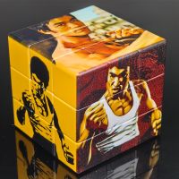 3D Printing Funny 3x3x3 Bruce Lee Magnetic Magic Cube Classroom Magnet 3x3 Puzzle Speed Toys For kids Brain Teasers