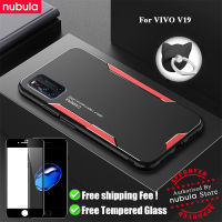 Nebula สำหรับ VIVO V19 (6.44) นิ้วปลอกฟรี Tempered โลหะแก้วอะลูมินัมอัลลอยโทรศัพท์มือถือ VIVO V19 Matte เคสหลัง Anti-Scratch ฝาครอบ Rind ขาตั้งชุดทำความสะอาดหน้าจอสำหรับ VIVO V19