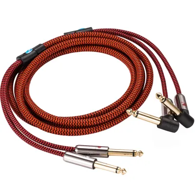 Hifi 14 Inch Jack Audio Cable Dual 6.35mm to Dual 6.35mm for Amplifier Sound Mixer Electronic Organ Guitar Cable 1M 2M 3M 5M 8M