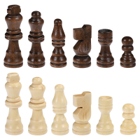 32pcs Chess Pieces ไม้หมากรุกชิ้นหมากรุก Refined Chess Pieces Board อุปกรณ์เสริม, ชุดเริ่มต้น,-qeangshe