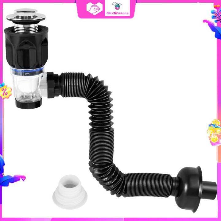 Bathroom Sink Drain Kit Pop Up Sink Drain Pipe Universal Wash Basin
