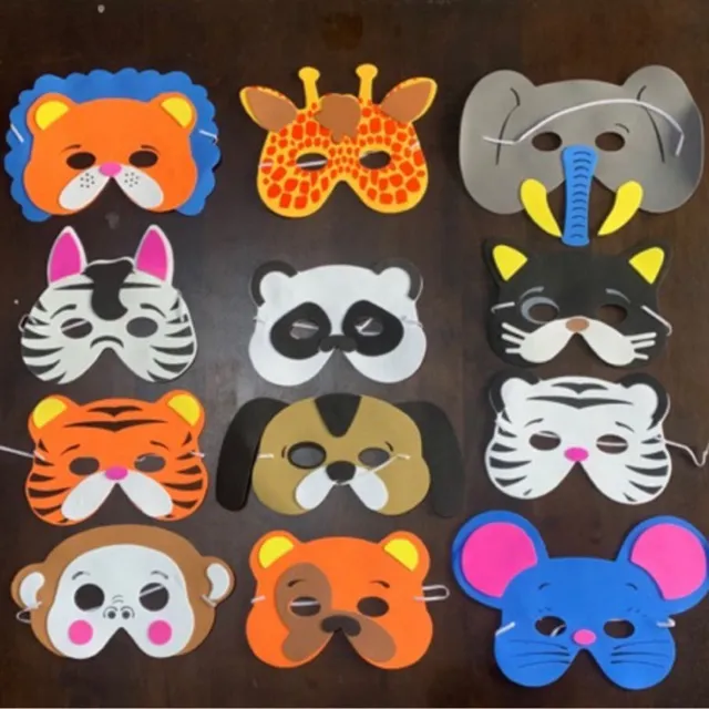 12 pcs Safari Animal Mask On-handXfO | Lazada PH