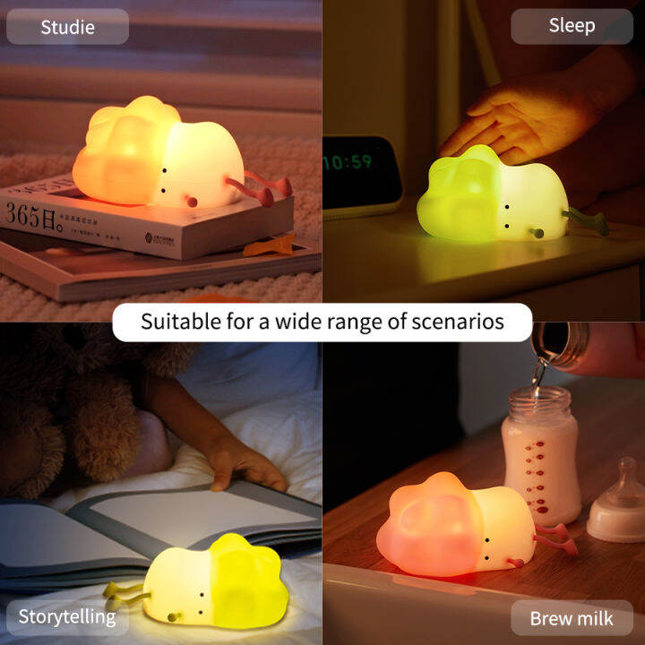 กะหล่ำปลีน่ารัก-led-night-light-touch-sensor-timing-โคมไฟของขวัญเด็กหน้าแรกโต๊ะข้างเตียงห้องนอนตกแต่งซิลิโคน-night-lamp
