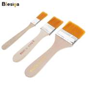 Blesiya 3x wooden handle nylon hair brush students artist kids acrylic