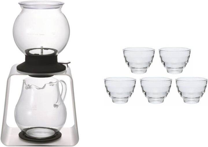 HARIO TDR8006T, HU3012 Tea Dripper Largo Stand Set & Heatresistant