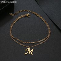 Stainless Steel Woman Anklets 26 Letters A-Z Simple And Fashionable Latest Trend Style Chain Pendant Anklets For Women Jewelry