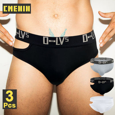 CMENIN ORLVS 3Pcs ใหม่กางเกงผ้าฝ้ายกางเกงชั้นในชายต่ำเอวชุดชั้นในชายเซ็กซี่ชุดชั้นในชายสั้นกางเกงภายใต้การสวมใส่ OR683