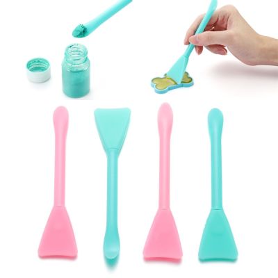 5Pcs Multifunction Stirring Brush Soft Silicone Brush Powder Spoon Epoxy Resin Tools for DIY Resin Mold Easy To Clean Glue Paint Tools Accessories