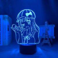 Kaguya Is War Fujiwara Figure Led for Bedroom Decor Nightlight Manga Birthday Room Desk Lamp 3d