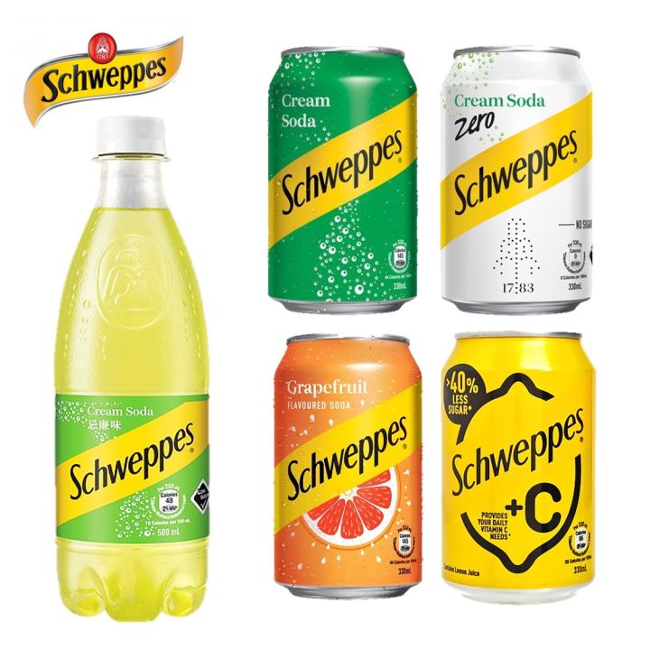 Schweppes Cream Soda Cream Soda Zero Grapefruit Sosa C Lemon