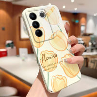 เคสเคสโทรศัพท์มือถือสำหรับ Vivo Y02 Y02S Y16 Y35 Vivo V27 5G VivoV27 Pro 5G รวมทุกอย่างกรณีโทรศัพท์ฟิล์มดอกไม้รวมทุกอย่างเคสป้องกันทนแรงกระแทกกล้องคลุมทั้งหมด