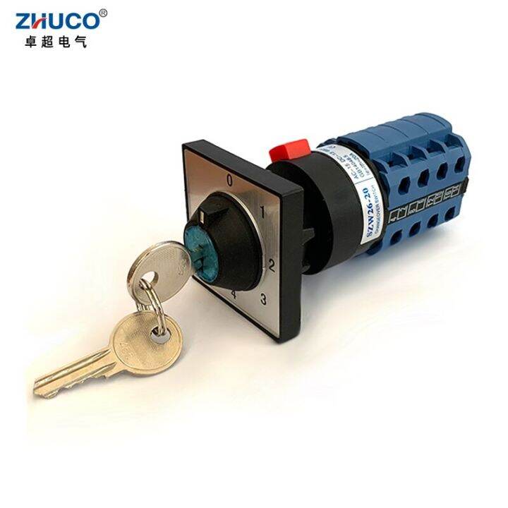 ZHUCO SZW26/LW26-20/0-4.4Y 20A 660V 5 Positions 4 Pole 16 Terminals ...