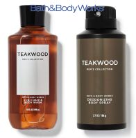 (แพ็คคู่ 2 ชิ้น) Bath &amp; Body Works รุ่น Mens Collection  เจลอาบน้ำแบบ 2 in 1 + Deodorizing Body Spray , Noir , Teakwood , Atlantic , Bourbon , Marble แท้ USA