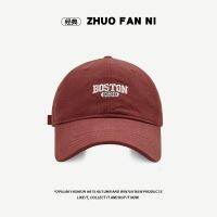 2023♛ 23 new versions of BOSTON baseball caps ins Korean style baseball caps for men and women with face-showing small versatile soft-top peaked caps