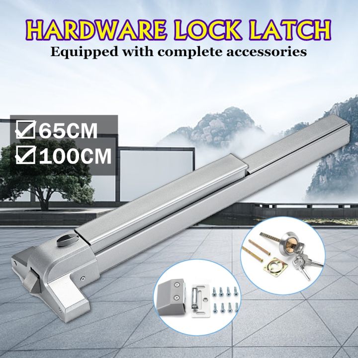 Door Push Bar Panic Exit Lock Device Heavy Duty Hardware Latches Keys ...