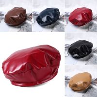 ZHUAN Autumn Winter Fashion Graceful PU Leather Newsboy Caps Casual Beret Hats Octagonal Cap Gatsby Hats Artist Painter