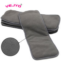 1PC Adult Diaper Insert 5-Layer Bamboo Charcoal High Absorption Washable Cloth Diapers Liner Reusable Nappies for Incontinent