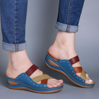 top●Women Roman Sandal Hollow Out Cross Open toes Woman Casual Retro Wedge Sandals Plus Size