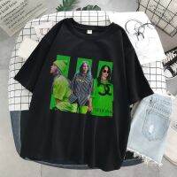 เสื้อยืดแขนสั้นพิมพ์ลาย Billie eilish โฮมเมดสำหรับเล่นกีฬาแบบหลวมและสวมใส่สบายระดับไฮเอนด์ในปี 2021